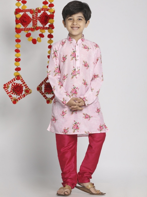 

VASTRAMAY Boys Multicoloured Floral Printed Regular Kurta with Pyjamas, Multi