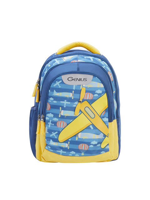 

Genius Unisex Kids Blue & Yellow Safari Take Off Graphic Backpack