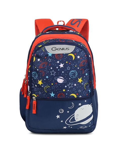 

Genius by Safari Kids Blue & Red Supernova Graphic Printed Backpack
