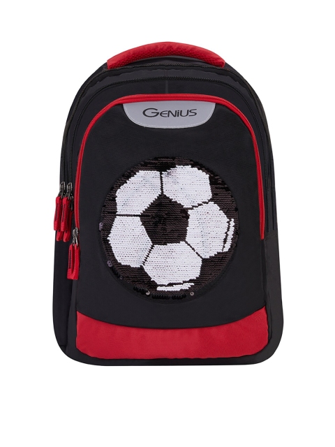 

Genius by Safari Kids Black & Red Dribble Magic Flip Sequins Backpack