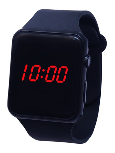 

Spiky Kids Black Solid Dial & Blue Straps Regular Digital Watch Smart_Blk_Blk