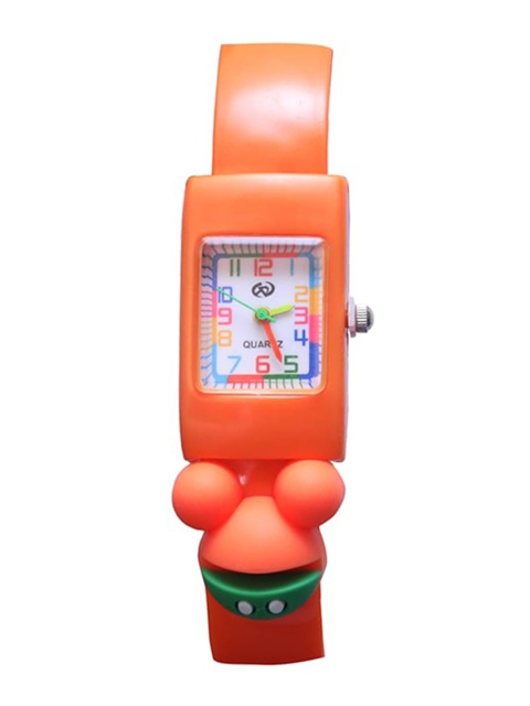 

Spiky Unisex Kids Orange Bracelet Style Straps Digital Watch