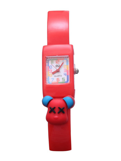

Spiky Kids Red Dial & Red Cuff Style Straps Analogue Watch Bend_Red_Rabbit