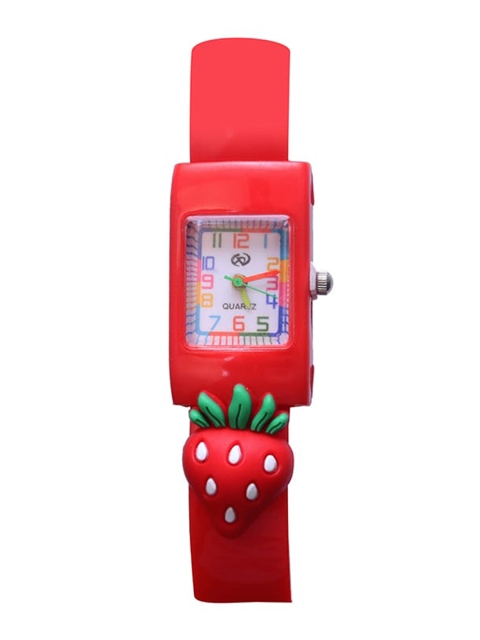 

Spiky Unisex Kids White Printed Dial & Red Cuff Straps Analogue Watch