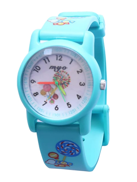

Spiky Unisex Kids Green Printed Dial & Green Straps Analogue Watch Myo_Mat_Green_