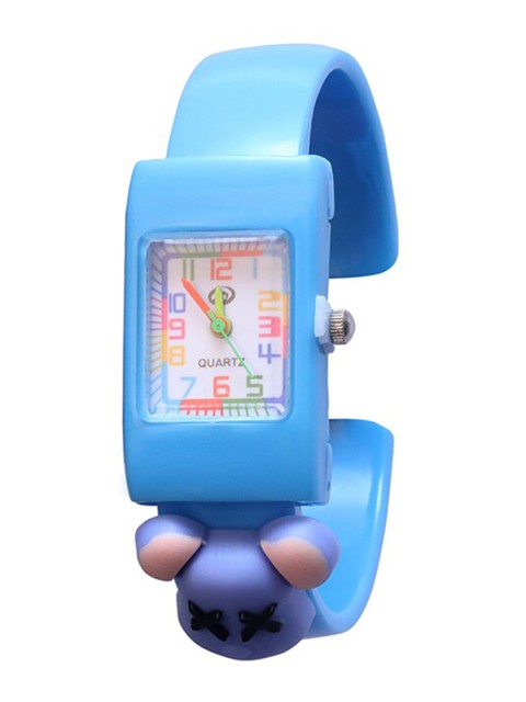 

Spiky Unisex Kids White Printed Dial & Blue Cuff Straps Analogue Watch