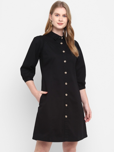 

FOSH Black Shirt Dress