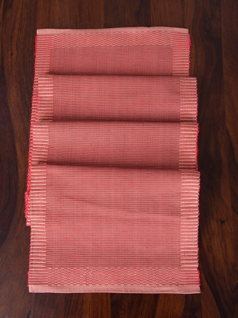 

Fabindia Pink Solid Pure Cotton Table Runner