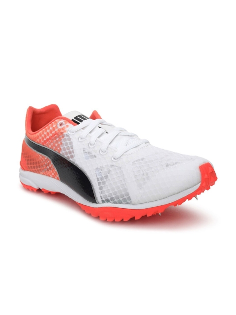 

Puma Unisex White & Orange Mesh Running Shoes