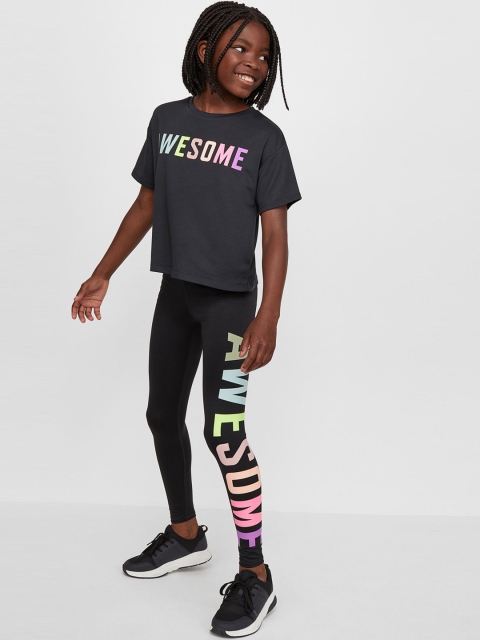 

H&M Girls Black & Multi Sports Tights