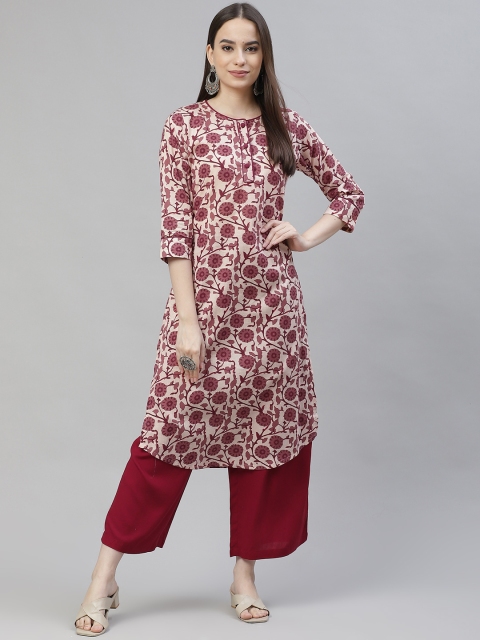 

Laabha Women Multicoloured Printed Kurta, Multi