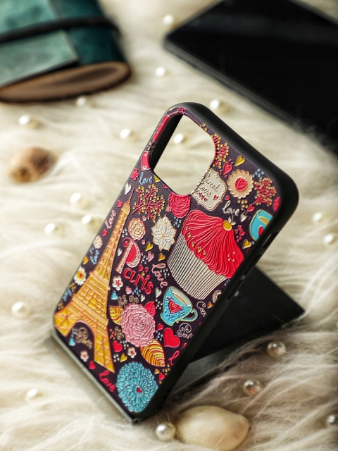 

DOOBNOOB Unisex Blue & Red Printed Apple iPhone 12 Pro Back Case