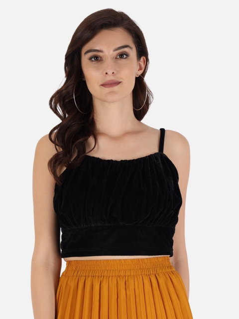 

Trend Arrest Black Velvet Bralette Crop Top