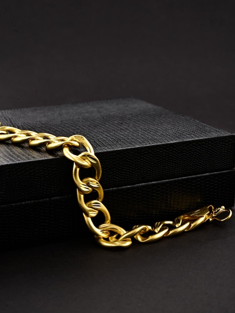 

Tistabene Men Gold-Toned Gold-Plated Charm Bracelet