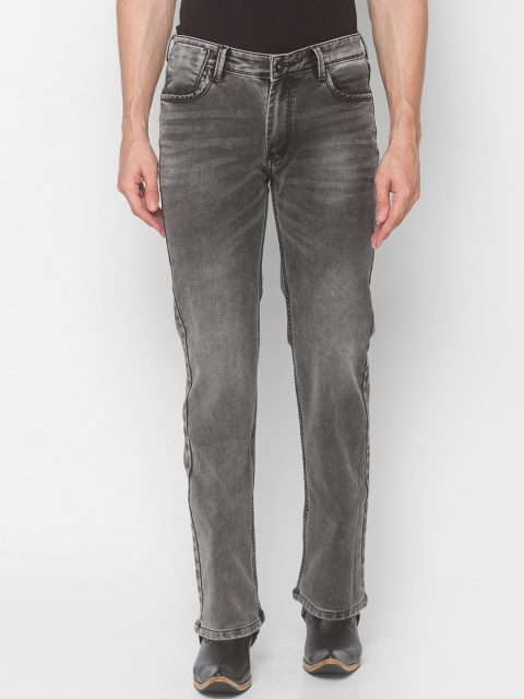 

mode de base Men Grey Bootcut Light Fade Stretchable Jeans