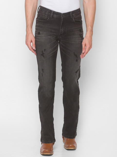 

mode de base Men Grey Bootcut Mildly Distressed Light Fade Stretchable Jeans