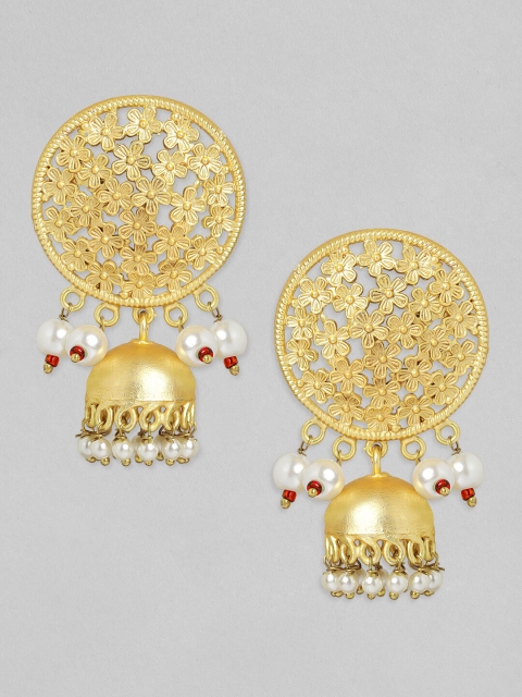 

Anouk Gold-Plated Gold-Toned Contemporary Drop Earrings