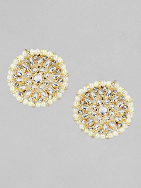 

Anouk Gold Plated White Circular Studs Earrings