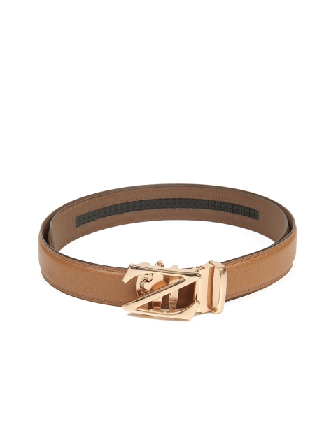 

Calvadoss Men Tan Textured PU Belt
