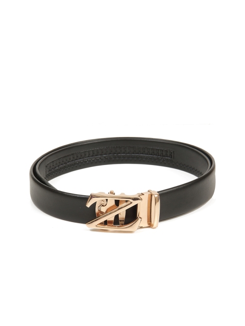 

Calvadoss Men Black & Rose Gold Solid AUTORATCH Magnetic Belt