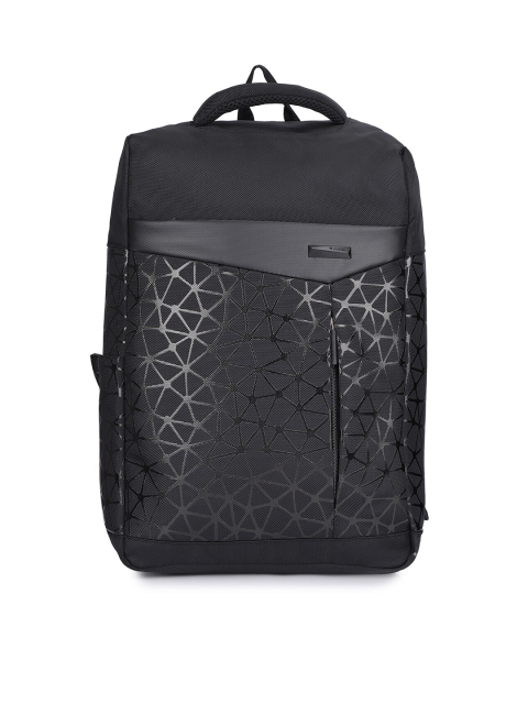 

Aoking Unisex Black Printed Travel Backpack with USB charging port