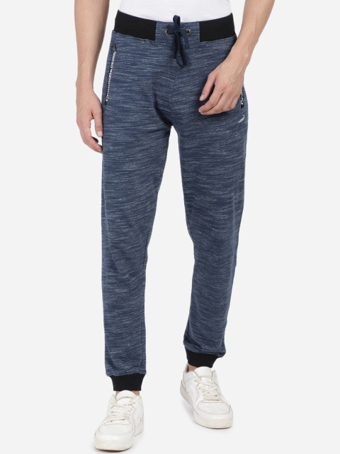 

Crocodile Men Blue Solid Cotton Slim-Fit Joggers