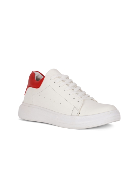

Bruno Manetti Men White Colourblocked PU Sneakers