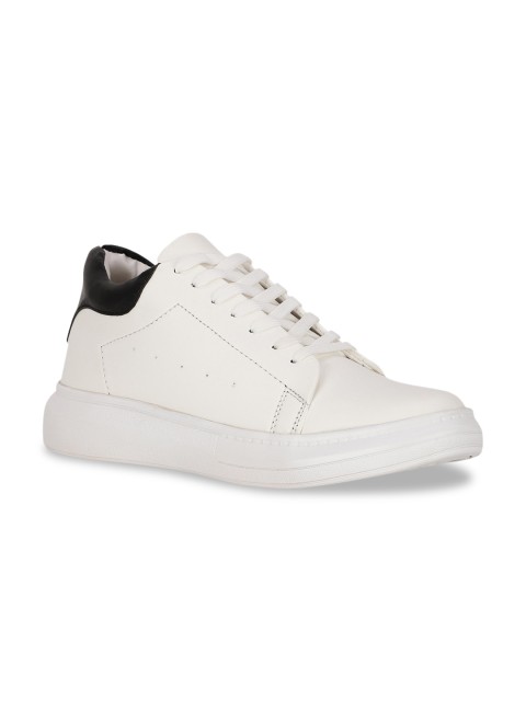 

Bruno Manetti Men White Colourblocked PU Sneakers
