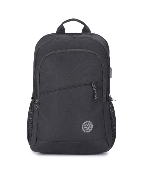 

YESO Unisex Black Solid Waterproof Laptop Backpack 15.6 inch