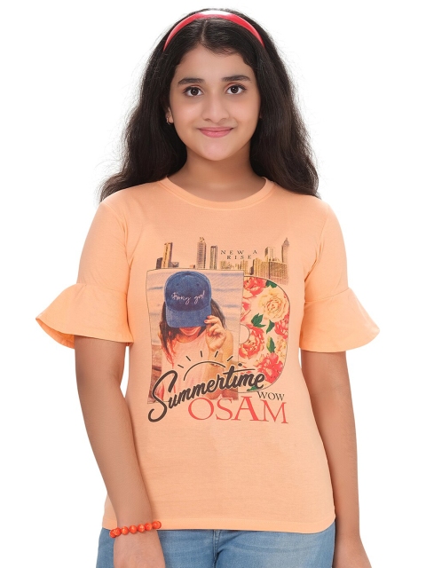 

ORANGE PUMPKKIN Orange & Blue Regular Top