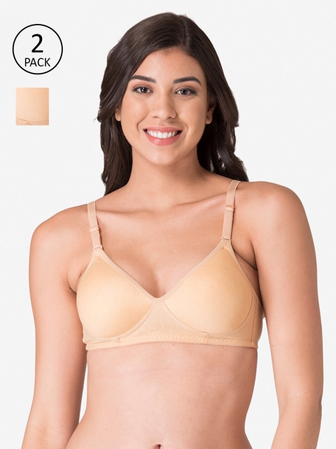 

KOMLI Women Beige Solid Light Padded Bra K-9611-2PC-SK