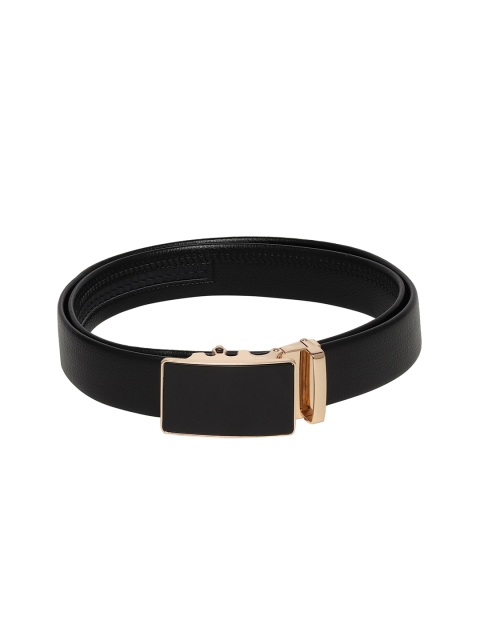 

Calvadoss Men Black Textured Magnetic No Holes Belt