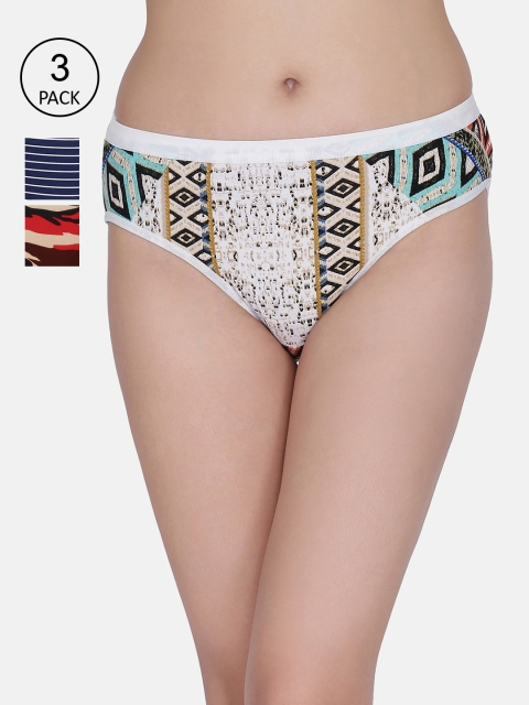 

fashiol Women Pack Of 3 Assorted Hipster Briefs SOFTOUCH1