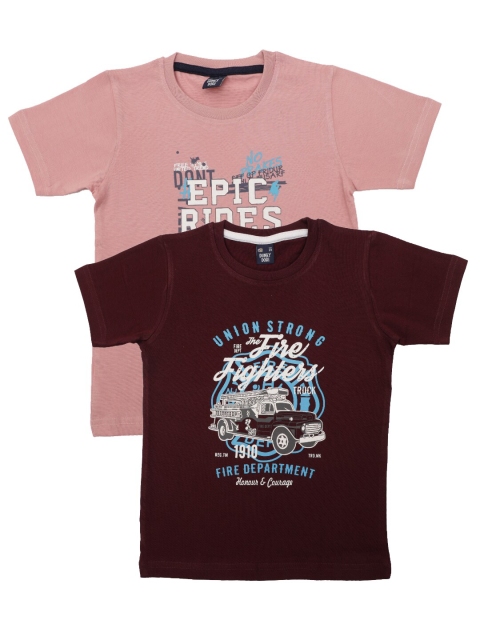 

Pothys Boys Pack Of 2 T-shirts, Peach