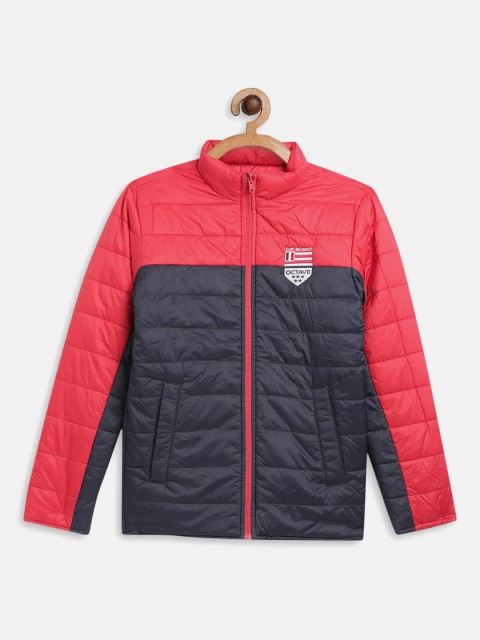 

Octave Boys Red & Black Colourblocked Padded Jacket