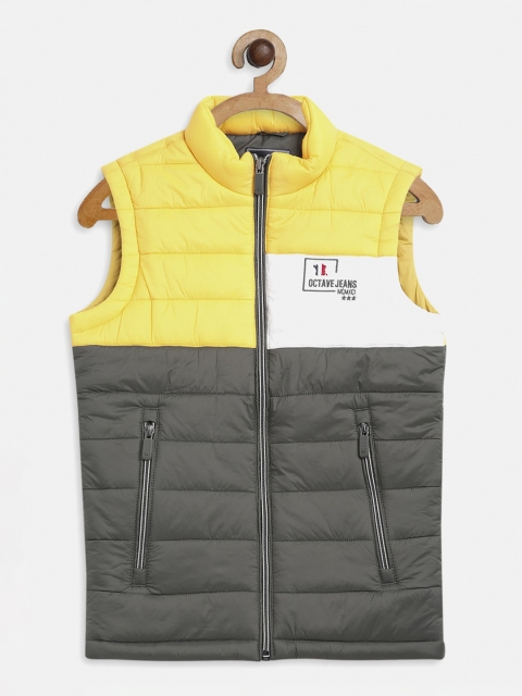 

Octave Boys Yellow Colourblocked Puffer Jacket