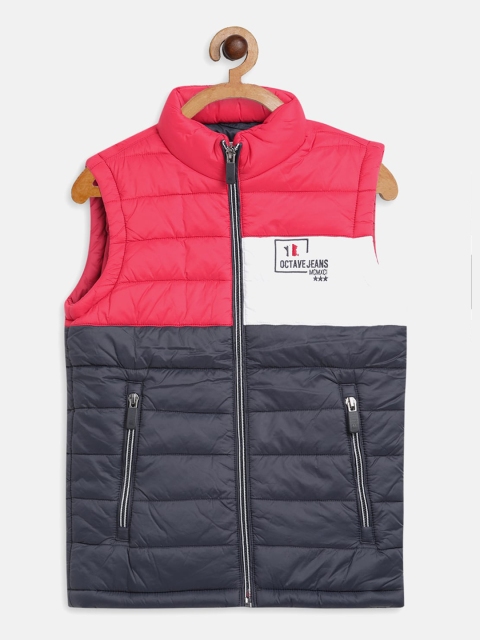 

Octave Boys Red Colourblocked Puffer Jacket