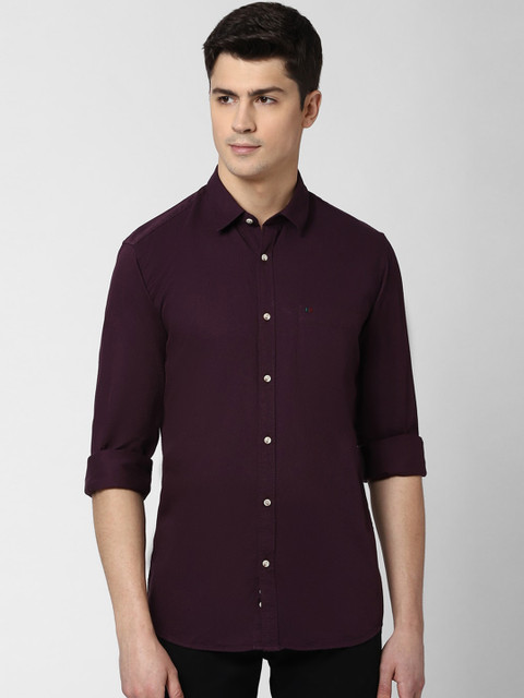 

Peter England Casuals Men Purple Opaque Casual Shirt