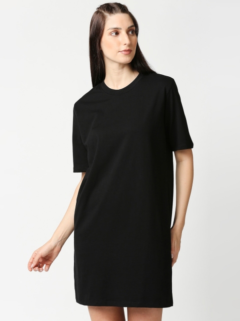 

Bewakoof Women Black T-shirt Dress