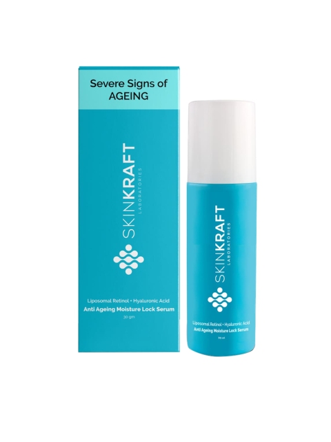 

SkinKraft Women Customized Face Serum - Anti-Ageing Moisture Lock 30gms, Transparent
