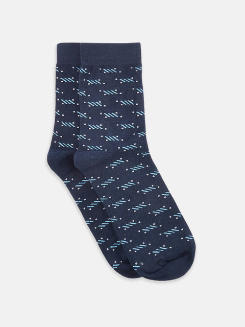 

RICHARD PARKER by Pantaloons Men Navy Blue Printed Socks