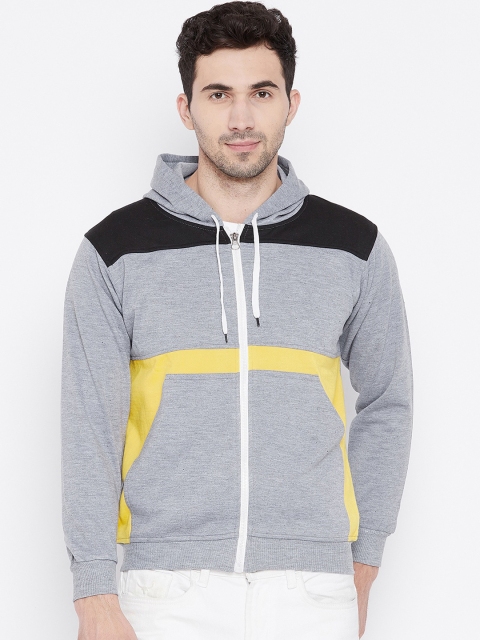

VIMAL JONNEY Men Grey Colourblocked Sweatshirt