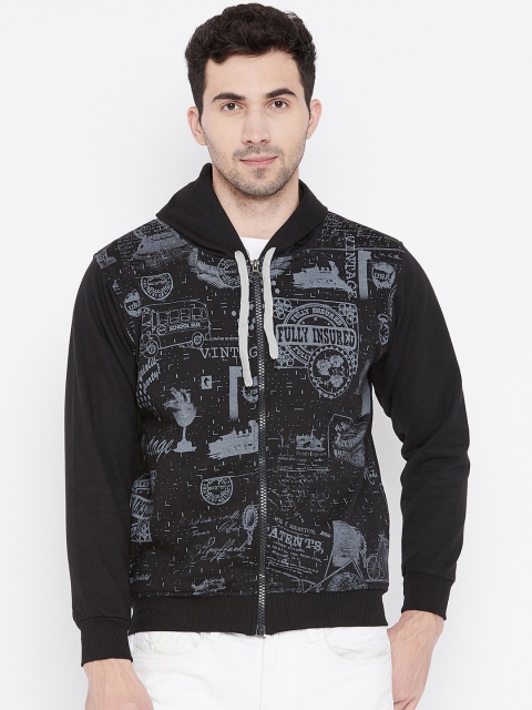

VIMAL JONNEY Men Black Printed Sweatshirt