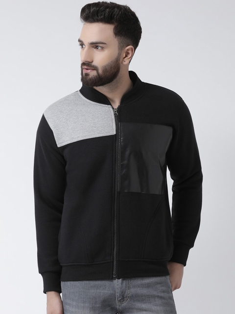 

VIMAL JONNEY Men Black Colourblocked Sweatshirt