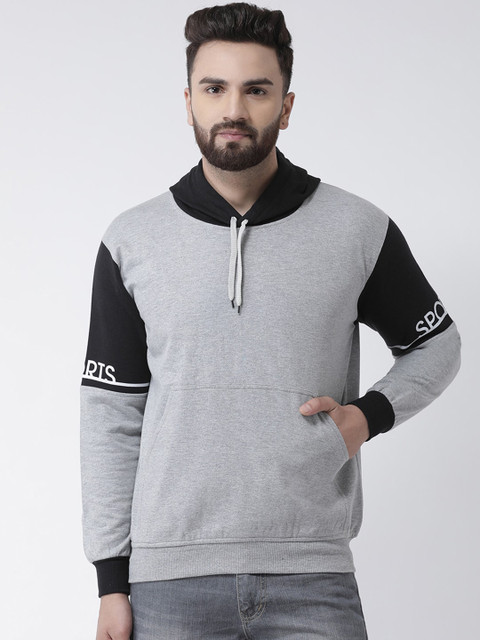 

VIMAL JONNEY Men Grey Colourblocked Sweatshirt