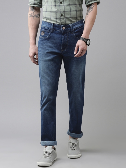 

U S Polo Assn Denim Co Men Blue Brandon Slim Tapered Light Fade Stretchable Jeans