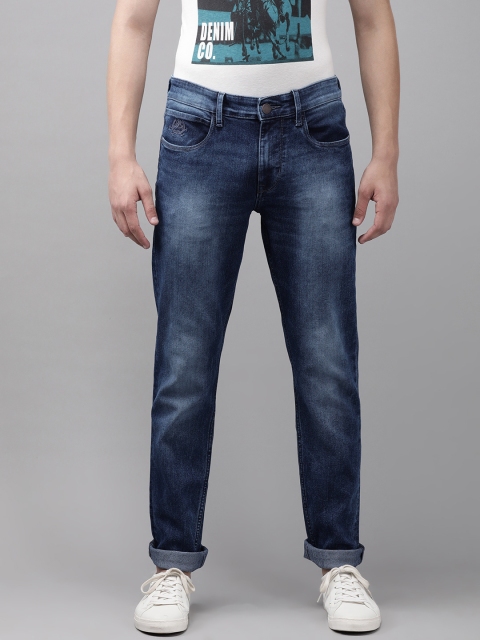 

U.S. Polo Assn. Denim Co. Men Blue Brandon Slim Fit Heavy Fade Mid-Rise Stretchable Jeans