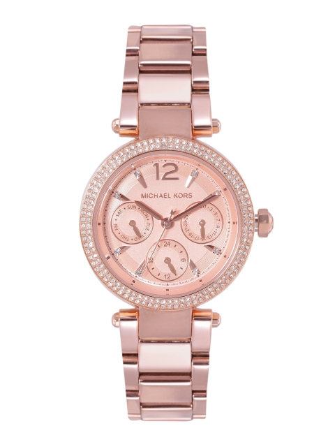

Michael Kors Women Rose Gold-Toned Outlet Parker Analogue Watch MK6352
