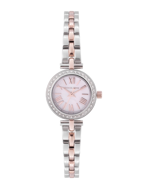 

Michael Kors Women Silver-Toned Embellished Analogue Watch MK4571