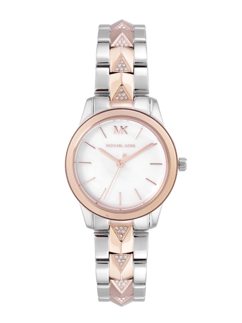 

Michael Kors Women White Dial & Rose Gold Toned Straps Analogue Watch MK6717